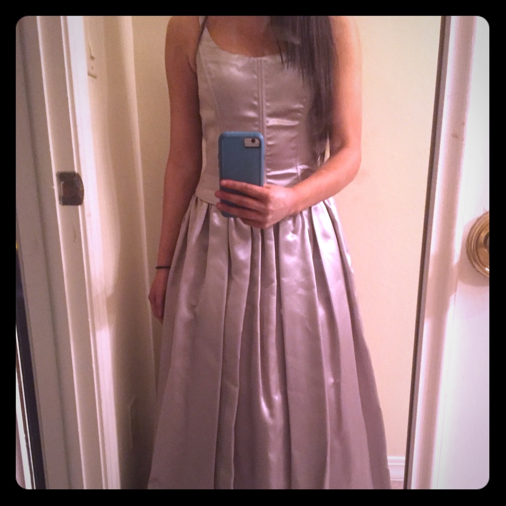Silver formal dress